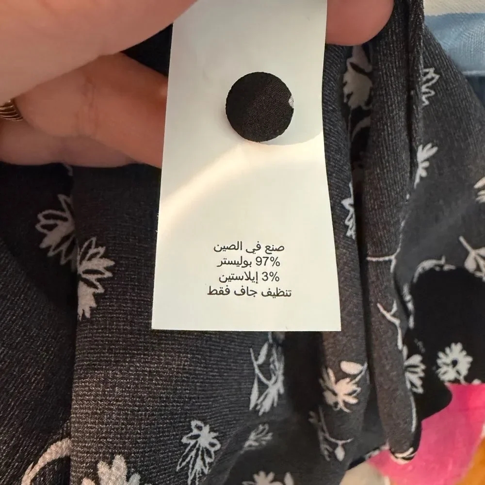 Kate Spade New York Black White Floral Button Midi Skirt High Rise Size 0